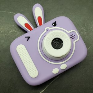 Дитячий фотоапарат із селфі камерою та відеозніманням X900 Rabbit purple Фіолетовий