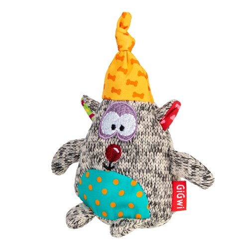 Іграшка для собак Ведмідь з пискавкою GiGwi Plush, текстиль, 10 см