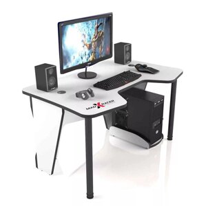 Комп'ютерний стіл, Геймерський стіл COMFORT GT12 (120 см) білий з чорним