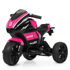 Електромотоцикл дитячий Bambi M-4135EL-8 рожевий