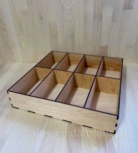 Дерев'яна коробка скринька органайзер для грошей дерево фанера