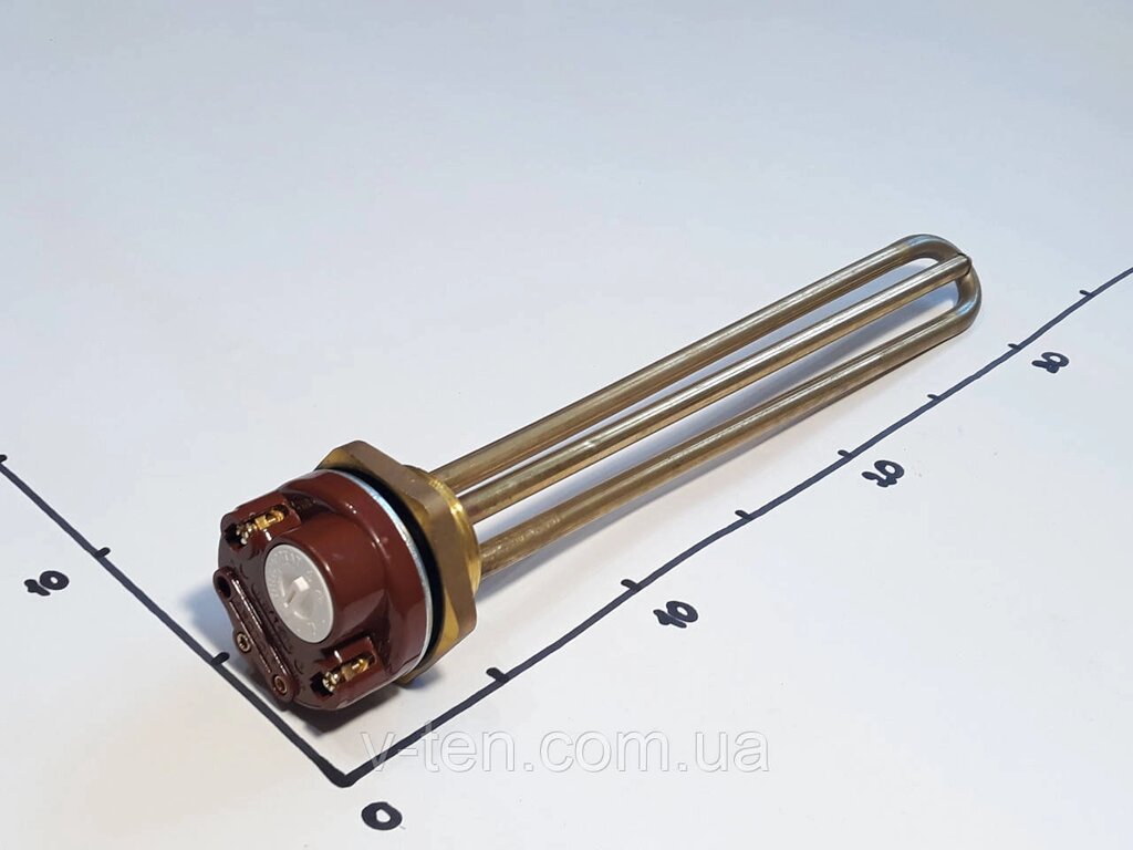 ТЕН для бойлера 1500W з різьбою 1" та терморегулятором (Китай) від компанії Вікторія-ТЕН - фото 1
