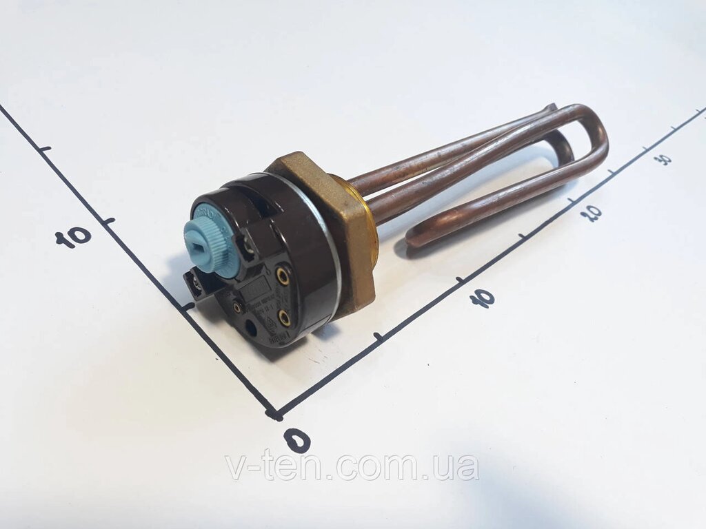 ТЕН для бойлера 2000W з різьбою 1" та терморегулятором 20А Balcik (Туреччина) від компанії Вікторія-ТЕН - фото 1