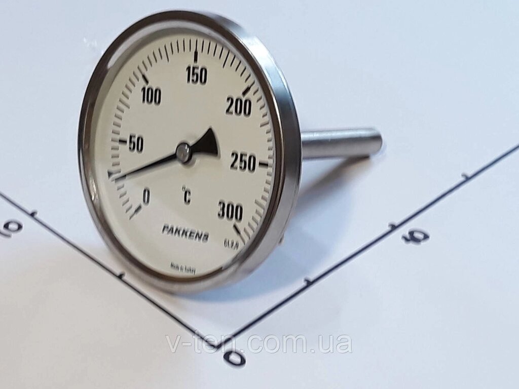 Термометр Ø100 мм / 300 °C / L — 110 мм 1/2" стрижневий PAKKENS (Туреччина) від компанії Вікторія-ТЕН - фото 1