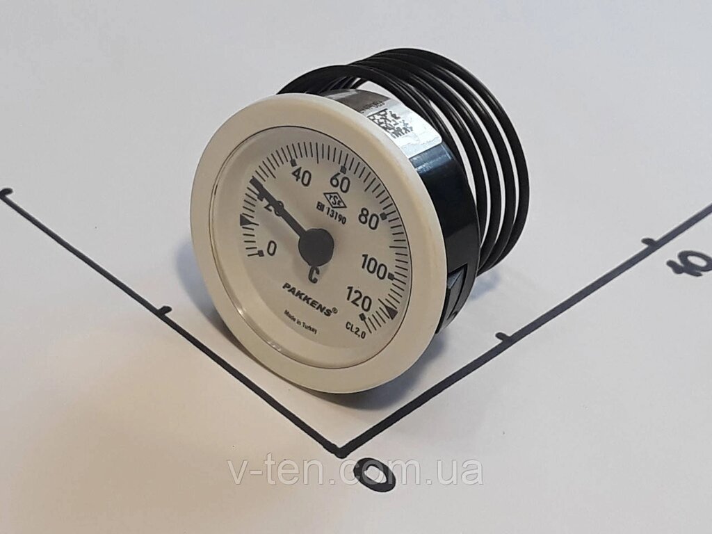 Термометр Ø52 мм/120 °C/L-100 см PAKKENS капілярний (Туреччина) від компанії Вікторія-ТЕН - фото 1