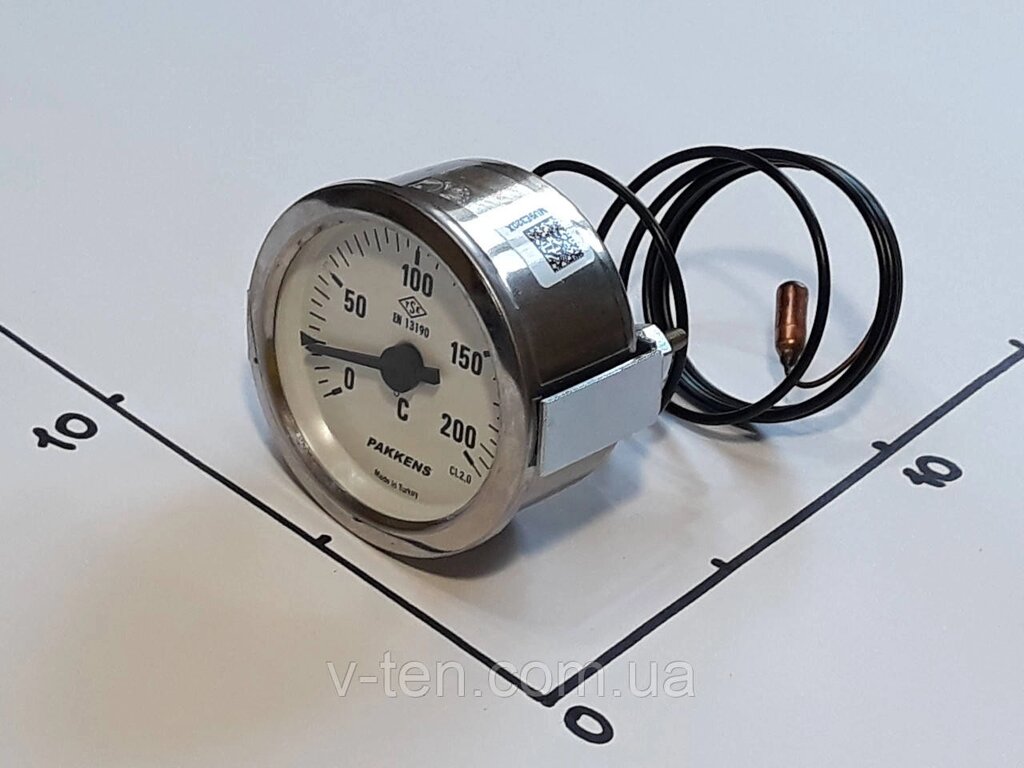 Термометр Ø60 мм/200 °C/L-100 см капілярний PAKKENS (Туреччина) від компанії Вікторія-ТЕН - фото 1