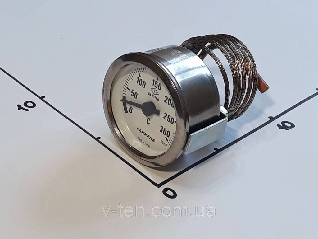Термометр Ø60 мм/300 °C/L-100 см капілярний PAKKENS (Туреччина) від компанії Вікторія-ТЕН - фото 1