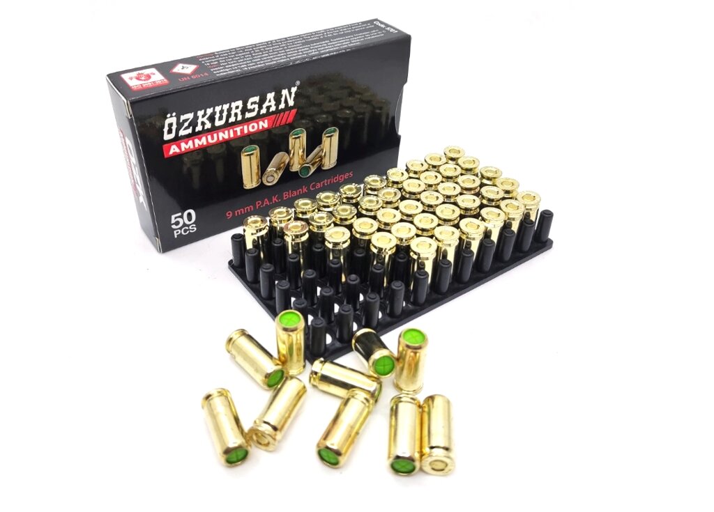Патрон холостий Ozkursan 9мм пістолетний (50 шт) від компанії Козак - фото 1