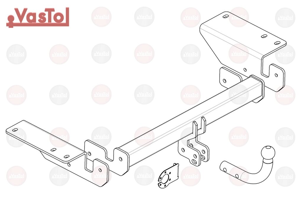 Фаркоп Toyota Corolla (E15) (виключаючи авто з американського ринку) (2007-2013) від компанії Інтернет-магазин Автостиль - фото 1