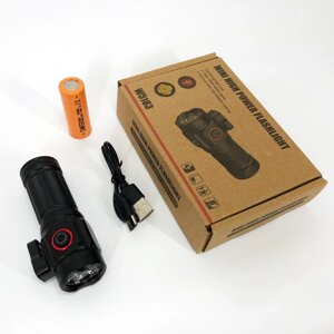 Ручний ліхтарик W5183-4XHP360, Ліхтар ручний потужний, Тактичний ліхтар, Кишеньковий міні ліхтар