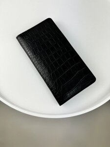 Чоловіче портмоне із натуральної шкіри тиснення крокодил SR019 (чорний)