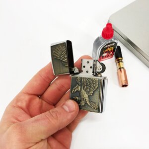 Запальничка бензинова в подарунковій коробці N11, подарункові запальнички, подарунок запальничка хлопцю.