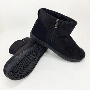 Уггі жіночі низькі утеплені 37р 24см Угі для дому, Бурки на хутрі, Хутрові бурки для дому