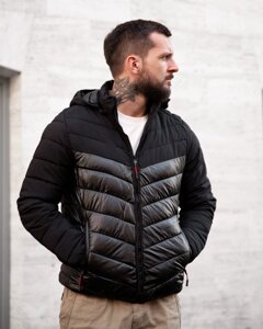 Чоловіча демісезонна куртка speed чорна ПП7829