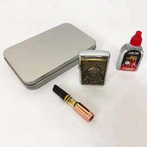 Запальничка бензинова в подарунковій коробці N5, запальничка вітрозахисна, запальничка бензин