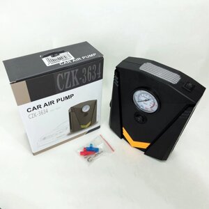 Автомобільний компресор 12V насос із ліхтариком, потужний насос для коліс автомобіля від прикурювача