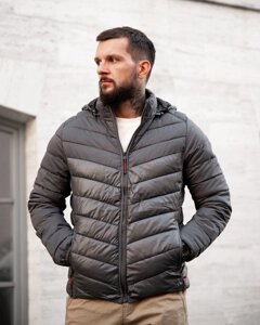 Чоловіча демісезонна куртка speed сірий ПП7828