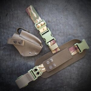 Кожаная набедренная кобура под ПМ (темная олива) в Києві від компанії MixMiraMаrket