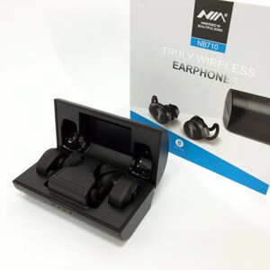 Навушники Bluetooth NIA NB710 з кейсом чорні бездротові, Навушники для тренувань сенсорні бездротові