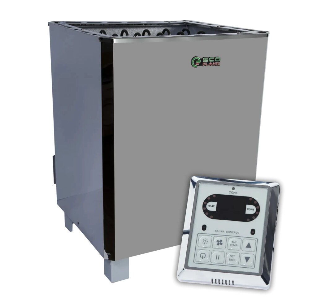 Електрокам'янка для лазні EcoFlame SAM D8 пульт CON6 від компанії Магазин камінів і печей - фото 1