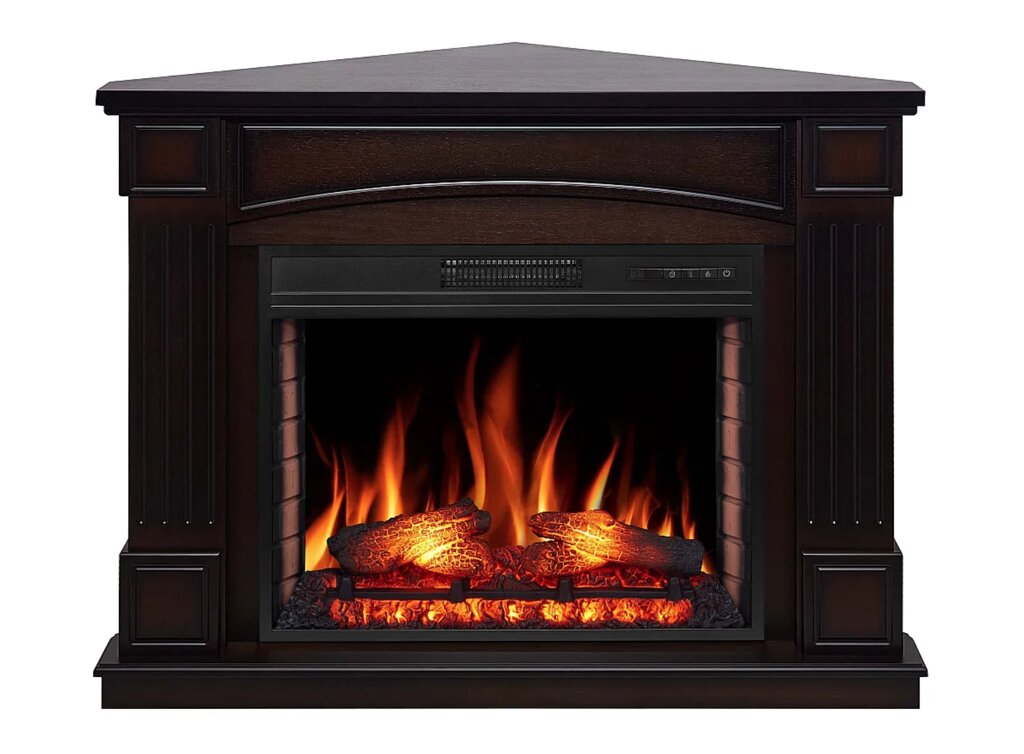 Камінокомплект ArtiFlame Boston Corner AF28S махагон від компанії Магазин камінів і печей - фото 1
