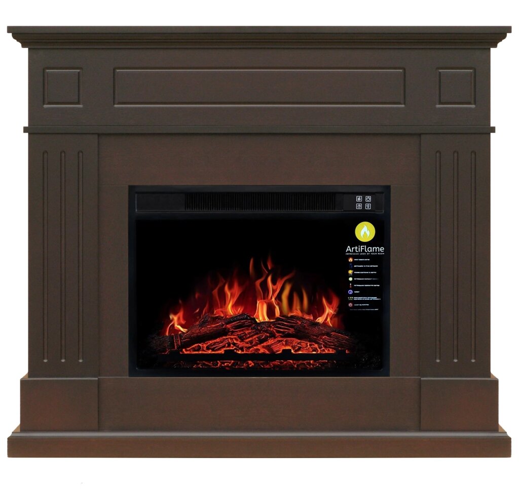 Камінокомплект ArtiFlame Lauritz AF23S венге від компанії Магазин камінів і печей - фото 1