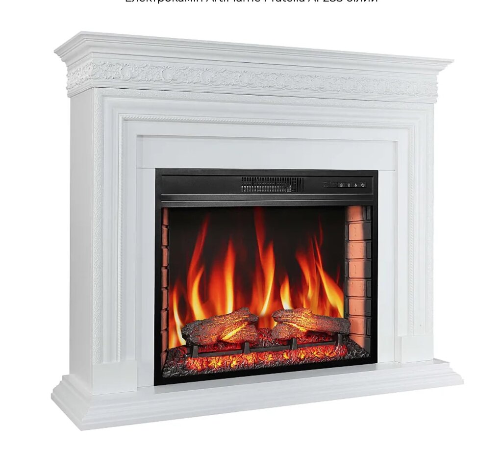 Камінокомплект ArtiFlame Pratella AF28S білий від компанії Магазин камінів і печей - фото 1