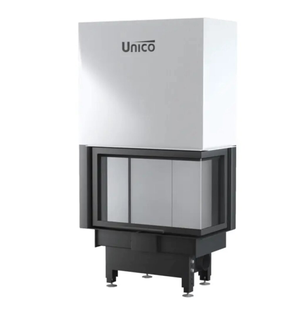 Кутова камінная топка Unico NEMO 2B Modern LIFT 15кВт від компанії Магазин камінів і печей - фото 1