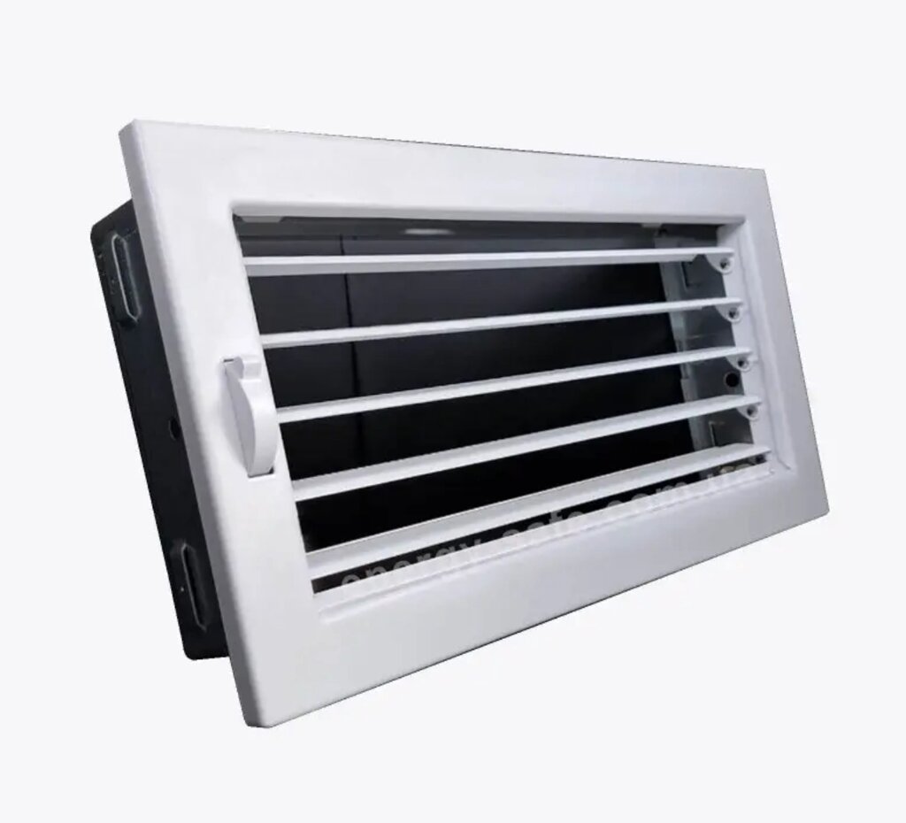 Решітка Ventlab KRVZ 190х170 мм, з регульованими жалюзі, біла від компанії Магазин камінів і печей - фото 1