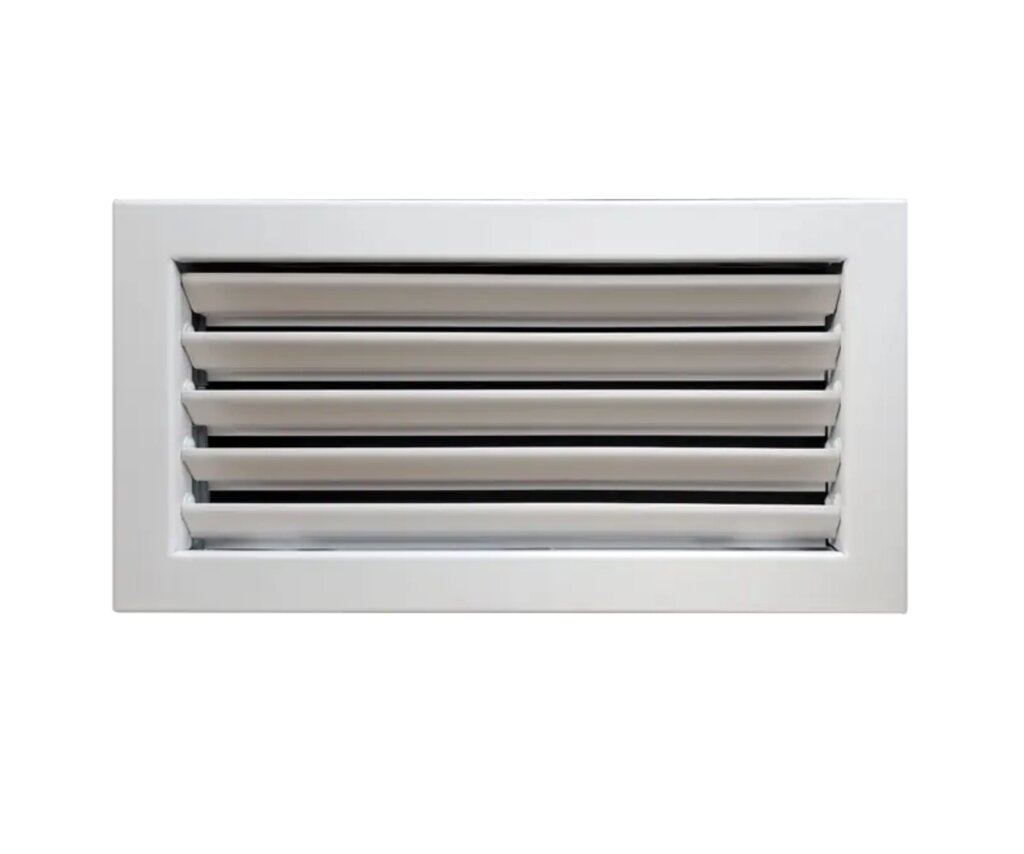 Решітка Ventlab KRVZS 450х170 мм жалюзі біла від компанії Магазин камінів і печей - фото 1