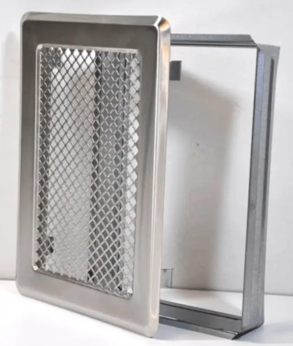 Вентиляційна решітка Darco Р3, 245х175 мм, хром від компанії Магазин камінів і печей - фото 1