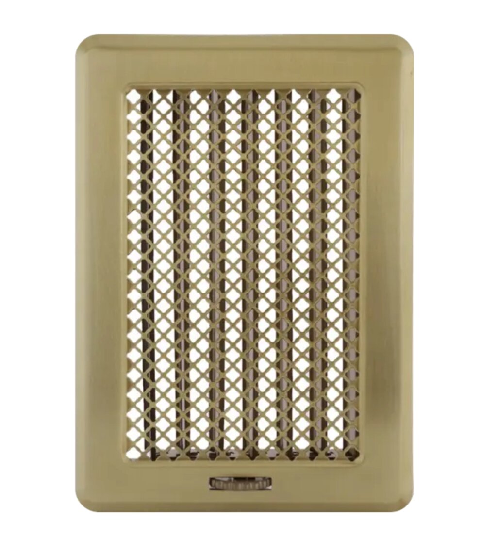 Вентиляційна решітка Darco Рж3 Рж3, 245х175 мм, лак. латунь від компанії Магазин камінів і печей - фото 1