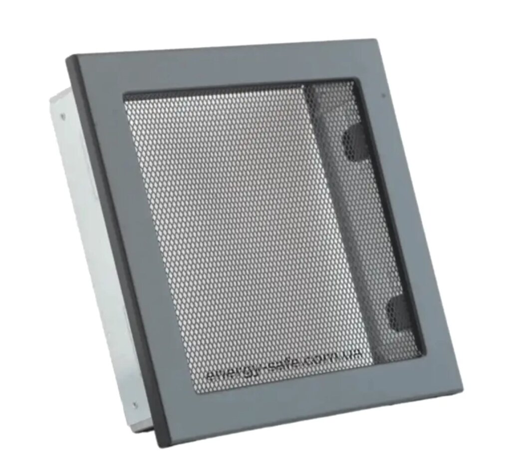 Вентиляційна решітка Ventlab KRVSM 220х220 мм, сітка, чорна від компанії Магазин камінів і печей - фото 1