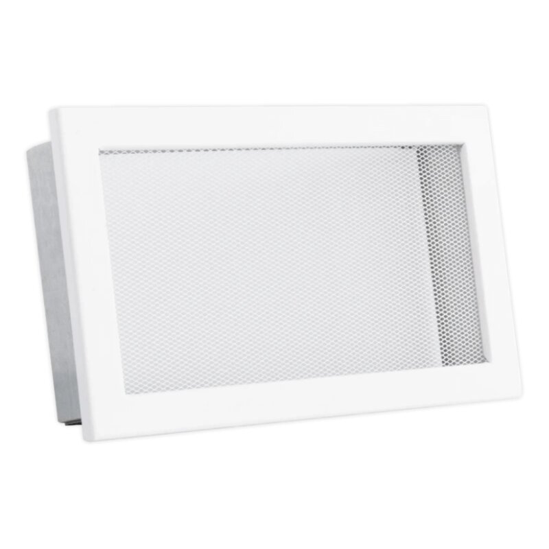 Вентиляційна решітка Ventlab KRVSM 240х170 мм, сітка, біла від компанії Магазин камінів і печей - фото 1