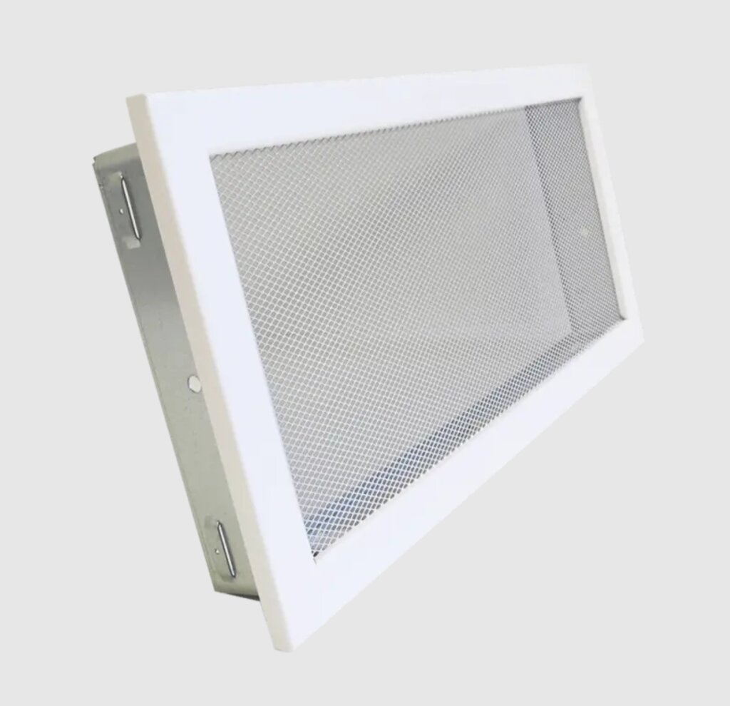 Вентиляційна решітка Ventlab KRVSM 450х220 мм, сітка, біла від компанії Магазин камінів і печей - фото 1