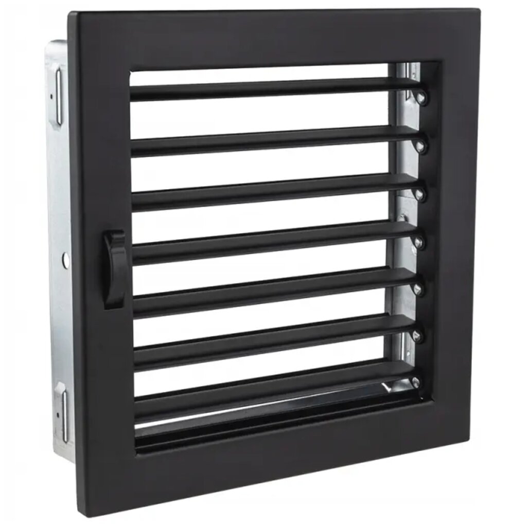 Вентиляційна решітка Ventlab KRVZ 220х220 мм чорна від компанії Магазин камінів і печей - фото 1