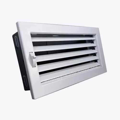 Вентиляційна решітка Ventlab KRVZ 240х170 мм, з регульованими жалюзі, біла від компанії Магазин камінів і печей - фото 1