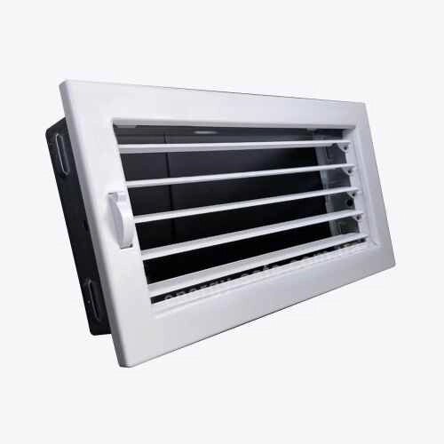 Вентиляційна решітка Ventlab KRVZ 325х170 мм, з регульованими жалюзі, біла від компанії Магазин камінів і печей - фото 1