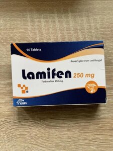 Lamifen ламіфен таблетки проти грибкових інфекцій на шкірі та нігтях 250 мг, ЕГІПЕТ