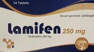 Lamifen ламіфен таблетки проти грибкових інфекцій на шкірі та нігтях 250 мг, ЕГІПЕТ