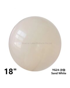 Пісочно білий 45 см кулька латексна повітряна