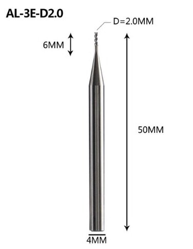 Фреза кінцева для ЧПУ DJTOL d2-l6-D4-L50 AAEN2LX02 від компанії SOLID TOOLS - фото 1