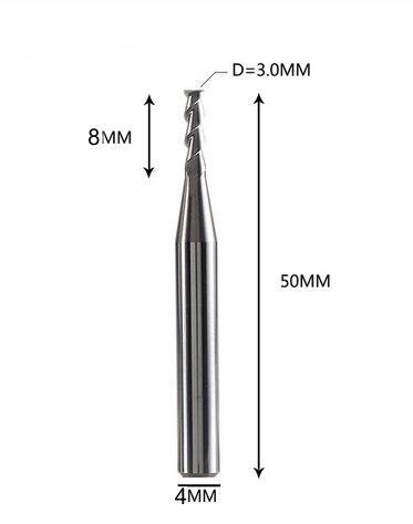 Фреза кінцева для ЧПУ DJTOL d3-l8-D4-L50 DAE2-03 від компанії SOLID TOOLS - фото 1