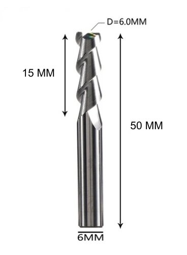 Фреза кінцева для ЧПУ DJTOL D6-l15-L50 DAE2-06 від компанії SOLID TOOLS - фото 1
