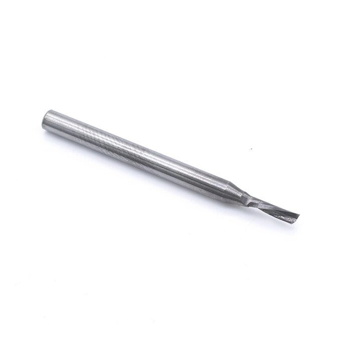 Фреза однозаходная для ЧПУ DJTOL D3,175-d2-l8-L38 (стружка вниз) A1LXD3.208 від компанії SOLID TOOLS - фото 1