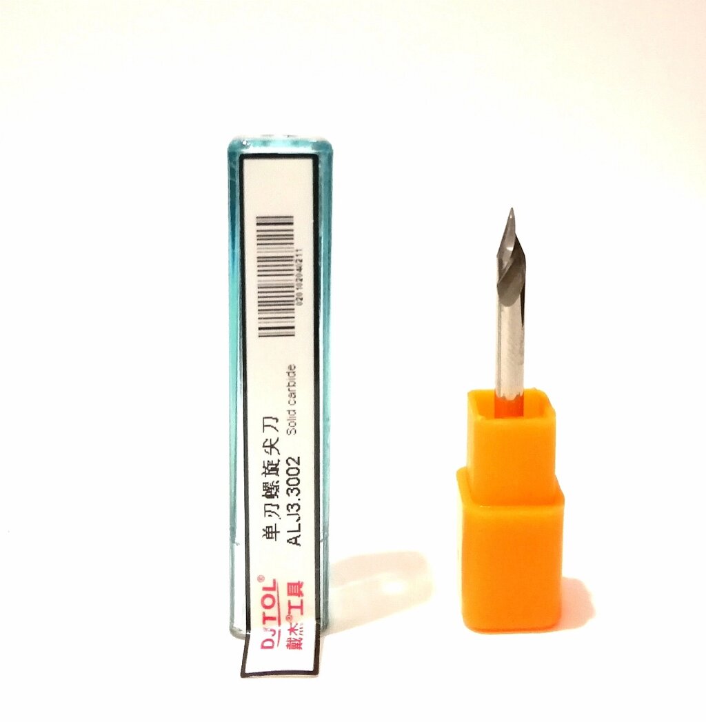 Гравер спіральний однозахідний DJTOL W0,2-D3,175-A30-L38 ALJ3.3002 від компанії SOLID TOOLS - фото 1