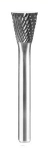 Борфреза твердосплавна конічна з зворотнім кутом 12х13 хвостовик 6 мм