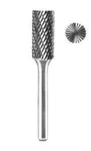 Борфреза твердосплавна циліндрична 12х25 хвостовик 6 мм (ріжучий торець)