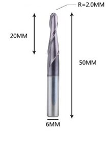 Фреза конусна для ЧПК R2-D6-L50-l20