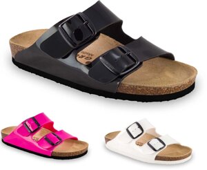 Ортопедические шлепанцы для девочки, Arizona, цвет черный, размер 36